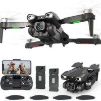 12Pro Brushless Motor Drone, 4K Adjustable Camera Drone Bottom Camera 2 Batteries Max 40km/h Optical Waft Positioning 5G WiFi FPV Quadcopter for Beginners