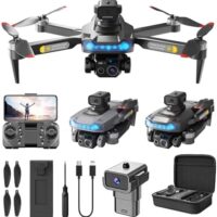 Mini Drone with 4K HD Dual Digital camera, 2024 Upgraded Contemporary Aerial Photography Drone, Foldable Versatile RC Quadcopter Drone with Headless Mode, Altitude Serve, Reward for Younger americans Adults Newbie