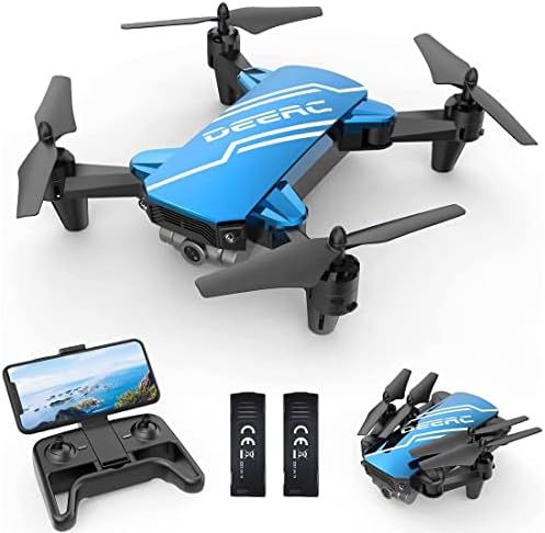 DEERC D20 Mini Drone with Camera for Teenagers, Far-off Reduction an eye fixed on Toys Items for Boys Girls with Suppose Reduction an eye fixed on, Gestures Selfie, Altitude Reduction, Gravity Reduction an eye fixed on, One Key Delivery, 3D Flips 2 Batteries, Blue