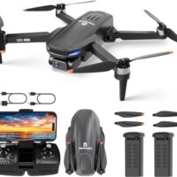 GPS Drone with Camera for Adults 4K, 2 Axis Gimbal EIS Mini Drone w/Brushless Motor, 2 Batteries for 40 Mins Flight Time, 90° Adjustable Lens, 5G WiFi Transmission, Video Document, Valentines Day Gifts