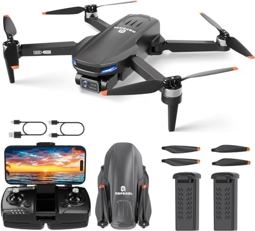 GPS Drone with Camera for Adults 4K, 2 Axis Gimbal EIS Mini Drone w/Brushless Motor, 2 Batteries for 40 Mins Flight Time, 90° Adjustable Lens, 5G WiFi Transmission, Video Document, Valentines Day Gifts