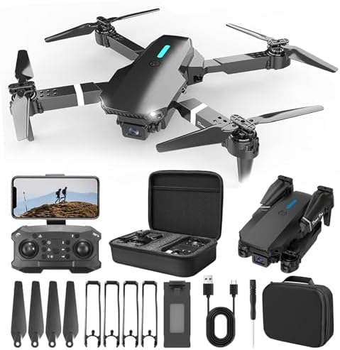 Aerial Photography Drone with Digital camera for Adults Young people, 1080P HD FPV Foldable Quadcopter with Headless Mode, Altitude Retain Mode, Some distance-off Support an eye on Drone Deals Of The Day Lightning Deals of Sales This day